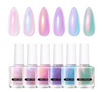 Pearl Gel Esmalte - Juego De Esmalte De Uñas Shimmer | Juego De Dibujo De Manicura De Brillo, Colores Decorativos De La Uña Para Mujeres