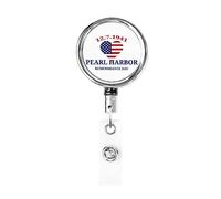 Pearl Harbor Remembrance Day Retractable Badge Holder Carrete Clip Id Card Holder forNurse Student Office Worker
