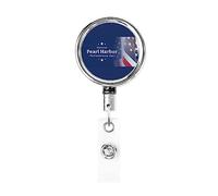 Pearl Harbor Remembrance Day Retractable Badge Holder Carrete Clip Id Card Holder forNurse Student Office Worker