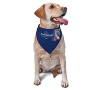 Pearl Harbor Remembrance Day Spring Dog Bandanas Boy Bulk Cachorro Pañuelo Ajustable Suave Triángulo Baberos Accesorios para Perros Pequeños Medianos Grandes Gatos Blanco