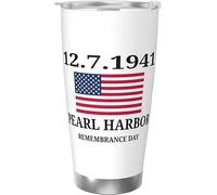 Pearl Harbor Remembrance Day Vaso aislado al vacío de acero inoxidable Tazas de café de 20 oz Taza de viaje Taza de agua