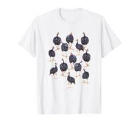 Pearl Hens Fowl Farming Chicken Graphic Bird Art Pattern Camiseta gráfica económica, Hombre, Blanco, XL