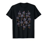Pearl Hens Fowl Farming Chicken Graphic Bird Art Pattern Camiseta gráfica económica, Hombre, Negro, M