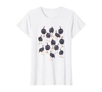 Pearl Hens Fowl Farming Chicken Graphic Bird Art Pattern Camiseta gráfica económica, Mujer, Blanco, L