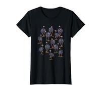 Pearl Hens Fowl Farming Chicken Graphic Bird Art Pattern Camiseta gráfica económica, Mujer, Negro, S