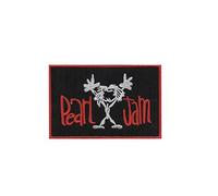 Pearl Jam Red Black parche patch bordado con logotipo para planchar de hierro en apliques