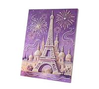 Pearl Painting - 40 x 30 x 1,5 cm DIY 3D Pearl Painting Kit | All PearlDot Art Craft Set - Tower Sunflower Pattern | PP Beads Density Board Frame - Creative Handmade Decor
