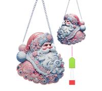 Pearl Painting 9.37inch Christmas Acrylic Santa Claus Rhinestone Home Decor