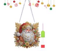 Pearl Painting 9.37inch with Chain - - - Christmas Santa Claus Home Decor &