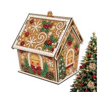 Pearl Painting Kit - DIY Rhinestones, 3D Wooden House Table Ornament Decor | DIY Pearl Painting Kit - Rhinestone Craft for 3D Wooden House | Table Ornament with Sparkling Beads for Creative Handmade