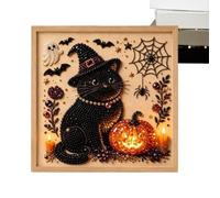 Pearl Painting Kits For Adults | Spooky Halloween Cat Moon Pumpkin Crafts
