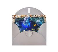 Pearl Paper - Tarjeta de felicitación 3D con estampado de delfín del mundo submarino con sobre, interior en blanco para cumpleaños, Navidad, todas las ocasiones, 6 x 4 pulgadas