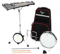 Pearl PL200C Kit de percusión educativo para estudiantes con glockenspiel de 32 notas, un redoblante, almohadilla de práctica afinable, estuche con ruedas, baquetas y mazos