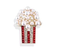 Pearl Popcorn brooches for Women Rhinestone Party Casual Office Brooch Pins s Made in China