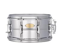 Pearl Primal Snare Collective - Tambor de acero de 13 x 7 pulgadas con carcasa de cuentas de 1 mm, acabado cromado pulido, aros de triple brida de 2.3 mm, lengüetas de doble tensión y colador de lujo.
