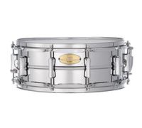 Pearl Primal Snare Collective - Tambor de acero de 14 x 5.5 pulgadas con carcasa de cuentas de 1 mm, acabado cromado pulido, aros de triple brida de 2.3 mm, lengüetas de doble tensión y colador de