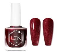 Pearl Red Esmalte de uñas brillante, de secado rápido, esmalte de uñas de larga duración, esmalte de color con purpurina, regular no tóxico, sin lámpara UV, para mujeres, DIY Nail Art, secado rápido