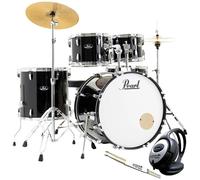 Pearl Roadshow RS525SC/C31 Jet Black - Juego completo de batería (incluye baquetas y auriculares keepdrum)