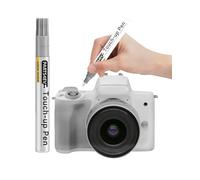 Pearl White Silver - Lápiz de retoque compatible con carcasas de metal para reparación rápida de arañazos en cámaras réflex y sistemas, incluye punta de repuesto