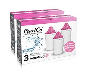 PearlCo Magnesio Classic - Pack 6 Filtro de Aguas con 1 cartuccia filtrante Universal Classic - adatto per Brita Classic