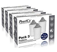PearlCo Protect+ classic - Para agua dura- Pack 3 filtro de aguas con 1 cartuccia filtrante Universal classic - adatto per Brita Classic