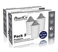 PearlCo Protect+ classic - Para agua dura- Pack 3 filtro de aguas con 1 cartuccia filtrante Universal classic - adatto per Brita Classic