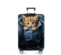 PEARLOVE Funda para Maleta, Protección para Maleta, Funda de viaje para maletas de 20 a 34 pulgadas, Accesorios de viaje Extensibles y lavables de Spandex, #5, L(fits 28-30Inch suitcase)