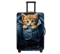 PEARLOVE Funda para Maleta, Protección para Maleta, Funda de viaje para maletas de 20 a 34 pulgadas, Accesorios de viaje Extensibles y lavables de Spandex, #5, M(fits 24-26Inch suitcase)