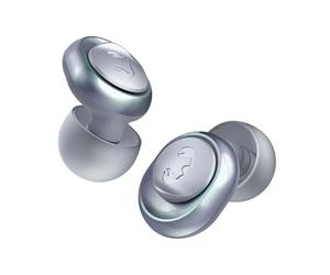 Pearls Radiant Tapones para Oídos - Conmutables 18dB/23dB - Estuche Find My & Android Hub - Protección LED de Color Cambiante para Festivales - Estuche Transparente - 3 Tamaños S/M/L (Opal Dust)