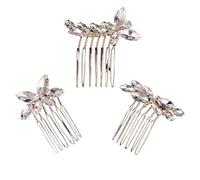 Pearls Wedding Flower Hair Comb Bride Pins Clips Set Cute Fork Headpieces For Women Jewelry Accessory(J7248G)