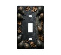Pears Kitchen - Placa de cubierta de interruptor de luz individual, hojas rústicas de otoño, color humo, otoño, plástico, tamaño estándar, placas decorativas de pared para sala de estar, dormitorio