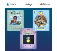 Pearson Bug Club Disney Year 1 Pack E, including decodable phonics readers for phase 5; Moana: The Way to the Sea, Toy Story: Andy's Party, The Princess and the Frog: The Sweetest Firefly