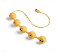 Peas HUB - Adaptador USB C Lexon, Multipuerto USB con 2 puertos USB-A y 2 puertos USB-C, carga y transferencia de datos para computadora, tabletas, smartphones, protección contra el calor, color