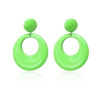 Peasimy Pendientes de acrílico de los años 70 para mujer, geométricos, huecos, redondos, colgantes, simples, retro, joyería de regalo, Resina, Sin piedra preciosa