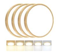 Peasur Plafon Led Techo Baño, Plafon Redondo Techo Led 3000/3500/4000/5000/6500K 24W, Lámpara Delgada Impermeable, Para Sala De Estar Baño Dormitorio Cocina Pasillo Sótano Oficina, 30 * 1.6cm 4Pack