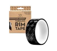 Peaty's Cinta Adhesiva Reforzada para Llantas de Bicicleta - 37 mm Doble Capa Resistente y Sellado Hermético, Diseño Transparente con Tiras de Acabado - Rollo de 10 Metros