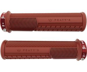 Peaty's Empuñaduras de manillar Monarch Pro Grip Knurl Lock-On rojo 32 - 34 mm