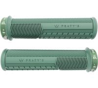 Peaty's Monarch Pro Mountain Bike Puños - Puños Knurl para Control de Precisión, Dual Compound con Núcleo Amortiguador, BMX, Ebike & MTB - Fino 30-32mm, Verde Menta