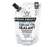 Peaty's Holeshot Biofibre Sellador de Neumáticos Sin Cámara - Reparación Rápida de Pinchazos hasta 6mm, Fórmula Biodegradable para Bicicletas MTB, Carretera y Grava - 120 ml