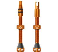 Peaty's Holeshot Fast Flow Válvulas tubeless - Diseño antiobstrucciones de Alto Flujo de Aire, Montaje rápido de neumáticos, Aluminio 7075, Compatible con Inserciones de Llantas MTB, 60mm Mango