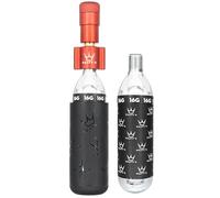 Peaty's Holeshot Kit Inflador de Neumáticos CO2 - Diseño Compacto de LíNEA Recta para Inflado RáPido, Compatible con Válvula Presta para Bicicletas de Carretera y Gravel - 2 x 16g, Rojo