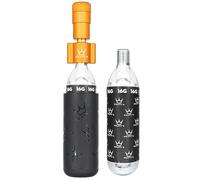 Peaty's Holeshot Kit Inflador de Neumáticos CO2 - Diseño Compacto de LíNEA Recta para Inflado RáPido, Compatible con Válvula Presta para Bicicletas de Carretera y Gravel - 2 x 16g, Naranja
