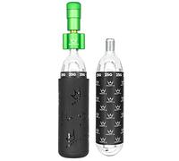 Peaty's Holeshot Kit Inflador de Neumáticos CO2 - Diseño Compacto de LíNEA Recta para Inflado RáPido, Compatible con Válvula Presta para Bicicletas de Montaña y Carretera - 2 x 25g, Esmeralda