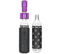 Peaty's Holeshot Kit Inflador de Neumáticos CO2 - Diseño Compacto de LíNEA Recta para Inflado RáPido, Compatible con Válvula Presta para Bicicletas de Carretera y Gravel - 2 x 16g, Violeta