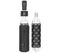 Peaty's Holeshot Kit Inflador de Neumáticos CO2 - Diseño Compacto de LíNEA Recta para Inflado RáPido, Compatible con Válvula Presta para Bicicletas de Montaña y Carretera - 2 x 25g, Negro