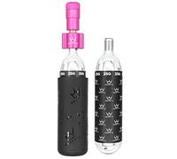 Peaty's Holeshot Kit Inflador de Neumáticos CO2 - Diseño Compacto de LíNEA Recta para Inflado RáPido, Compatible con Válvula Presta para Bicicletas de Montaña y Carretera - 2 x 25g, Rosa