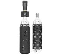 Peaty's Holeshot Kit Inflador de Neumáticos CO2 - Diseño Compacto de LíNEA Recta para Inflado RáPido, Compatible con Válvula Presta para Bicicletas de Carretera y Gravel - 2 x 16g, Negro