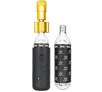 Peaty's Holeshot Kit Inflador de Neumáticos CO2 - Diseño Compacto de LíNEA Recta para Inflado RáPido, Compatible con Válvula Presta para Bicicletas de Carretera y Gravel - 2 x 16g, Oro