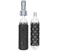 Peaty's Holeshot Kit Inflador de Neumáticos CO2 - Diseño Compacto de LíNEA Recta para Inflado RáPido, Compatible con Válvula Presta para Bicicletas de Montaña y Carretera - 2 x 25g, Gris