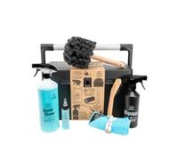 Peaty's Kit completo de limpieza de bicicleta - Elementos esenciales de limpieza de bicicletas - Cepillos, limpiador, desengrasante, lubricante de cadena, paño de bambú, estuche resistente